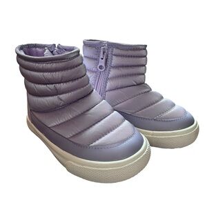 Cat & Jack Toddler Girl Winter Boots Purple Puffer Size 6